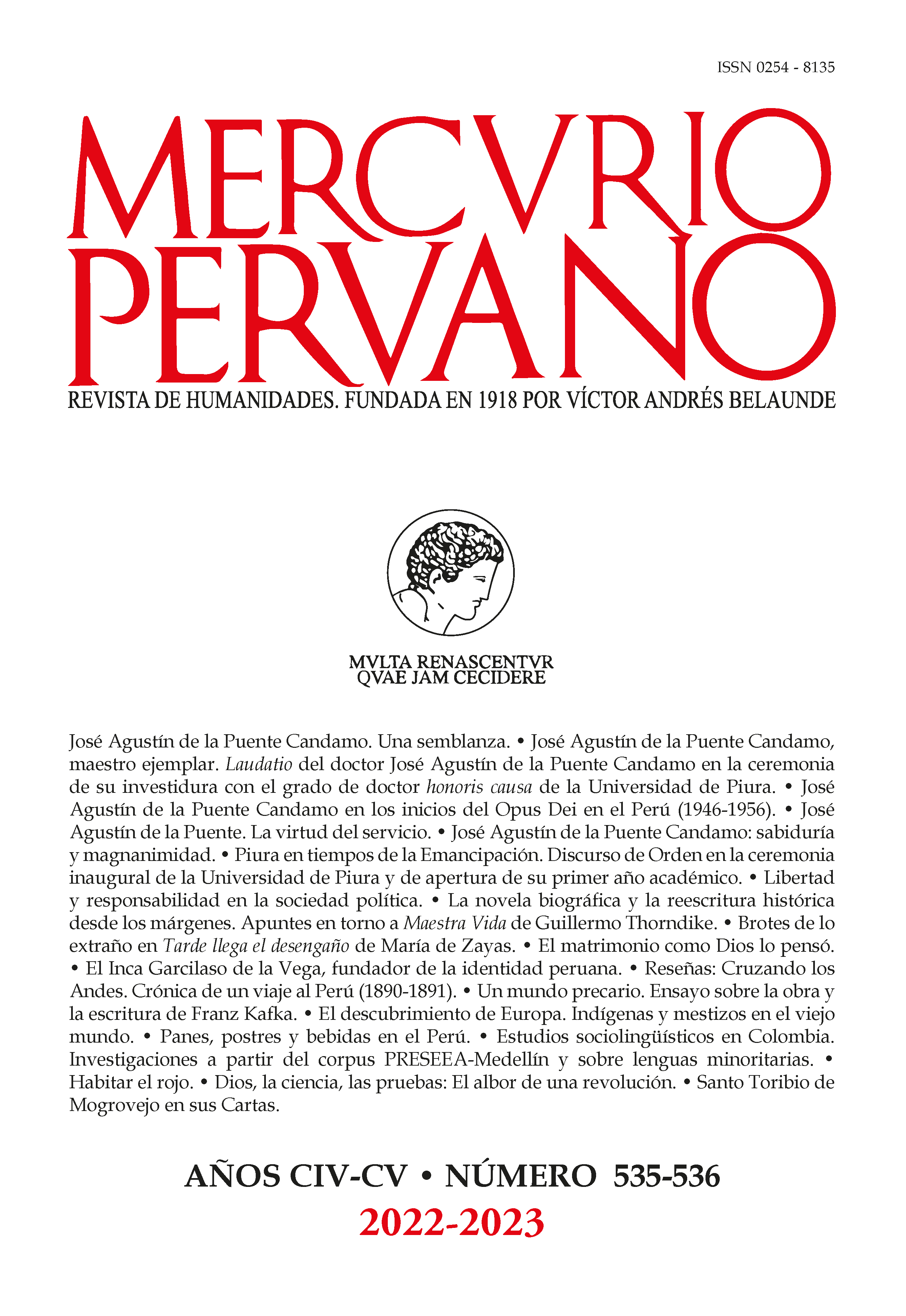 					View No. 535 (2022): Mercurio Peruano
				